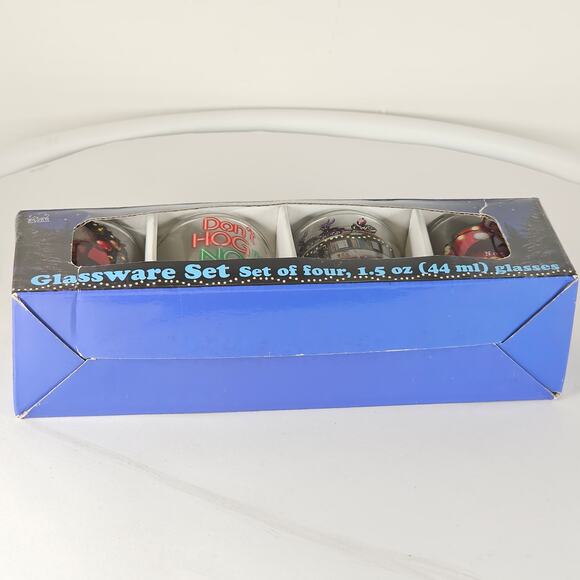 Christmas Vacation Shot Glass Set 4pc Clark Griswold 1.5oz Holiday Drink Bar - Picture 14 of 16